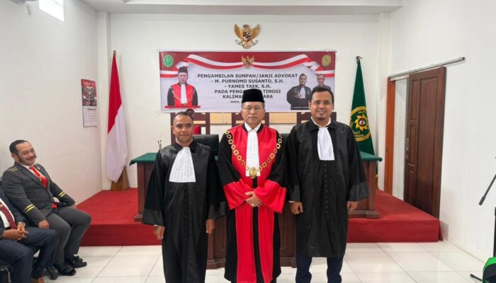Dua Advokat Baru Disumpah, Figur Ketua KAHMI Malinau Jadi Sorotan di PT Kaltara